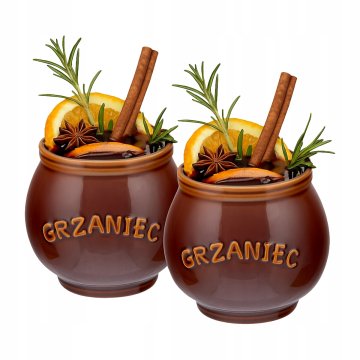 Keramični vrčki Altom Design za kuhano vino in pivo z ročajem 250 ml, 2 kosa.