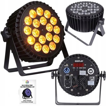 4M ALU HEXA PAR 18x10W RGBWA-UV LED odrski reflektor