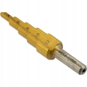 GEKO Stopničasti sveder HSS TiN 4-12 mm G38504