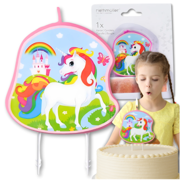 ROJSTNODNEVNA SVEČA SAMOROG, BARVITA OKRASITEV TORTE ZA OTROKE