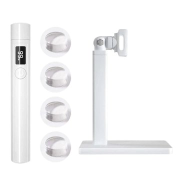 KJB Mini polnilna UV LED lučka za gel nohte s stojalom, bela