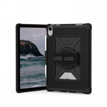 UAG Metropolis HS - zaščitna torbica z držalom za Apple Pencil in oprijemom za iPad 10,9" 10. generacije / 11" (A16) (črna) OEM različica