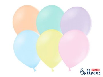 PartyDeco Močni lateks baloni, pisani, pastelna mešanica, 30 cm, 10 kosov.