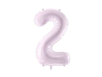 PartyDeco Folija balon številka ''2'', 72 cm, vijoličen