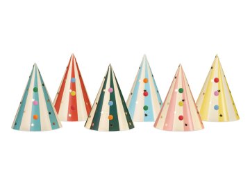 PartyDeco Klobuki s cofki, 16 cm, 6 kosov.