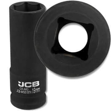 JCB GLOBOKI UDARNI NASTAVEK, TANKOSTENSKI, 1/2" Cr-Mo, 6-kraki, 19 mm