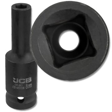 JCB GLOBOKI UDARNI KLJUČ 1/2" Cr-Mo 6-kraki 8 mm NASADNI KLJUČ