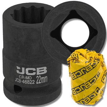 JCB udarni nasadni ključ 3/4" 22 mm 12-kraki Cr-Mo