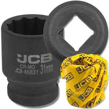 JCB udarni nasadni ključ 3/4" 31 mm 12-kraki Cr-Mo