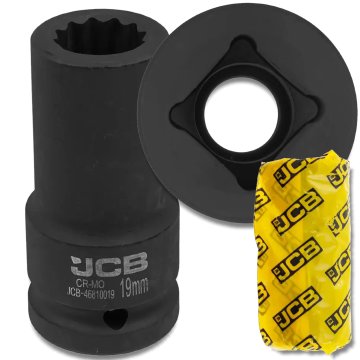 JCB GLOBOKI UDARNI KLJUČ 3/4" Cr-Mo 12-kraki 19 mm NASADNI KLJUČ