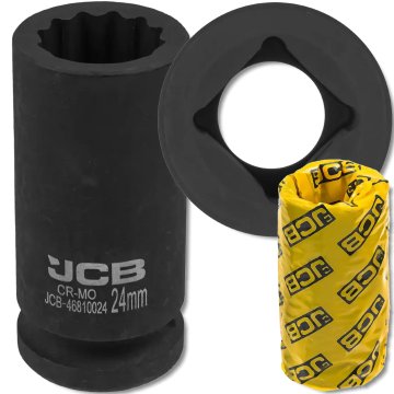 JCB GLOBOKI UDARNI KLJUČ 3/4" Cr-Mo 12-kraki 24 mm NASADNI KLJUČ