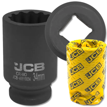 JCB GLOBOKI UDARNI KLJUČ 3/4" Cr-Mo 12-kraki 34 mm NASADNI KLJUČ