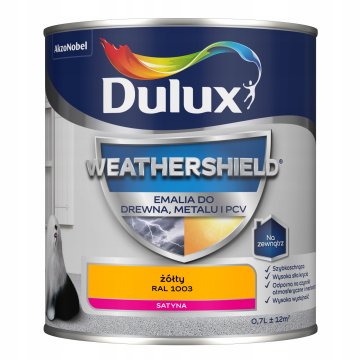 Dulux Weathershield akrilni emajl za kovino in les rumen 0,7 l
