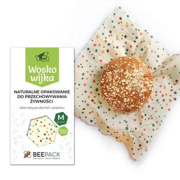 BeePack Voščena folija "Polka Dots" M 25x25 cm 1 kos.