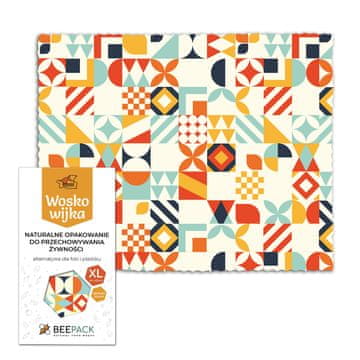 BeePack Voščena folija "Geometrija" XL 40x48 cm 1 kos.