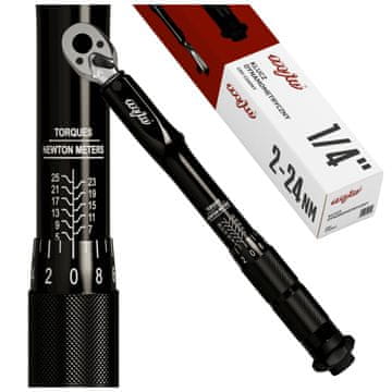 MJW momentni ključ 1/4" 2-24 Nm črne barve