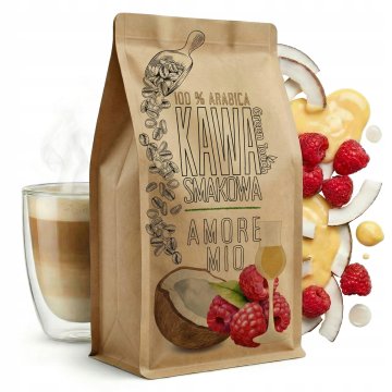 MLETA KAVA AMORE MIO z okusom kokosa in maline 250 g