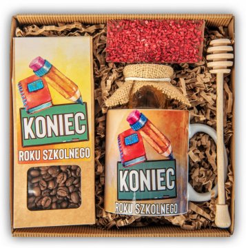 DARILO ZA UČITELJA ZAHVALA OB KONCU LETA SKODELICA KAVA ČOKOLADA MED