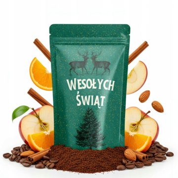 Aromatizirana božična kavna zrna SILENT NIGHT cimetovo-jabolčna 80 g kot darilo