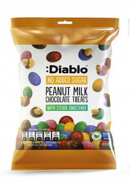 Diablo mešanica arašidov, prekritih s čokolado, brez sladkorja