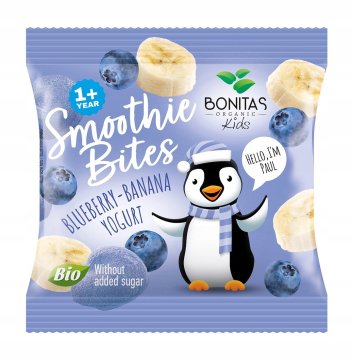 Bonitas Liofiliziran prigrizek iz borovnic, banan in jogurta BIO 10 g