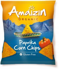 Amaizin Koruzni tortilja čips s papriko, brez glutena, ekološki, 75 g -