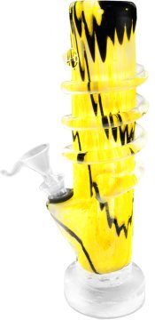 IKSHA STEKLENA VODNA PIPA BONGO 23 cm RUMENA