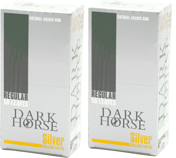 2 x Cigaretni papirčki DARK HORSE SILVER 50x50 kosov