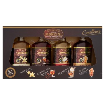 Monzini Vanilla Chocolate & Rum Amaretto Irish Cream Bartender's Syrup 4 x 50 ml