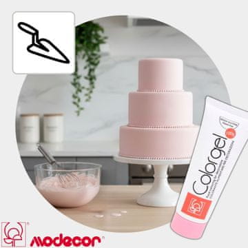Modecor gel barvilo 100 g. Svetlo roza barva GEL