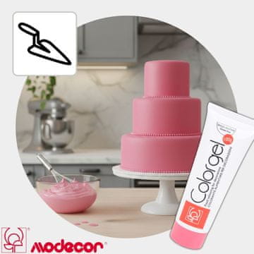 Modecor gel barvilo 100 g. ROZA barva GEL