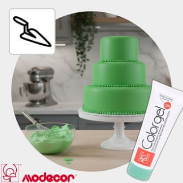 Modecor gel barvilo 100 g. ZELENA barva GEL