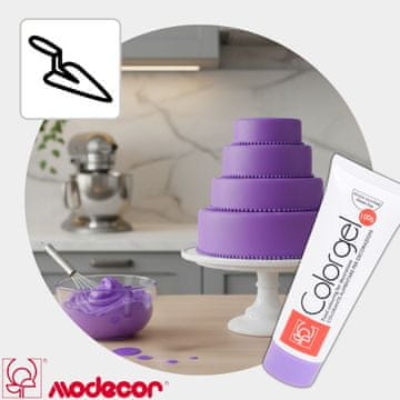 Modecor gel barvilo 100 g. Vijolična barva GEL