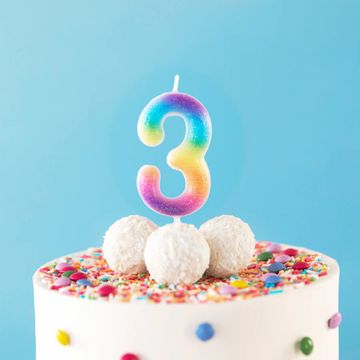 PartyPal Sveča za torto številka 3 Trzy Trójka z BLEŠČICAMI
