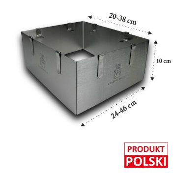 Nastavljiv pravokotni rob, višina 10 cm. + Sponke