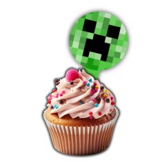 Minecraft okraski za kolačke z oblati, 14 kosov
