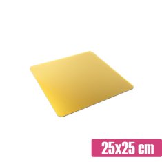 Zlato stojalo za torto za sladko mizo 25x25 cm