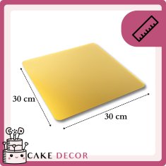 Zlato stojalo za torte za sladko mizo 30x30 cm