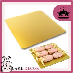 Zlato stojalo za torte za sladko mizo 30x30 cm