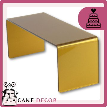 Zlati stojalnik za sladko mizo 20x8x8 cm