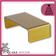 Zlati stojalnik za sladko mizo 16x8x4 cm