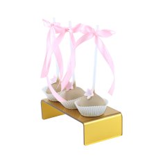 Zlati stojalnik za sladko mizo 16x8x4 cm