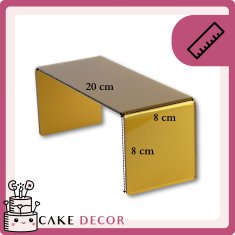 Zlati stojalnik za sladko mizo 20x8x8 cm