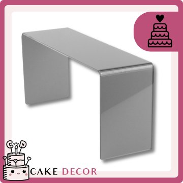 Srebrni stojalnik za sladko mizico 26x8x12 cm