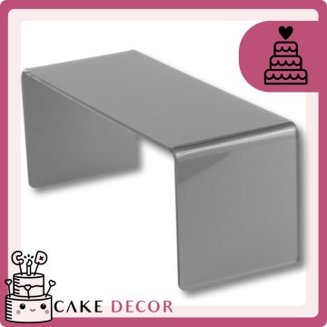 Srebrni stojalnik za sladko mizico 20x8x8 cm