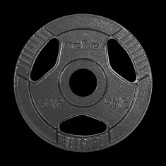 Rebel Komplet uteži iz litega železa 4x5 kg, luknja 51 mm, plošča z ročaji