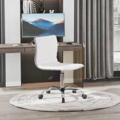 Vrtljiv stol iz eko usnja, bel H 921-075