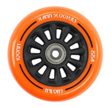 Slamm 100mm najlonsko jedro kolesa za skuter | oranžna