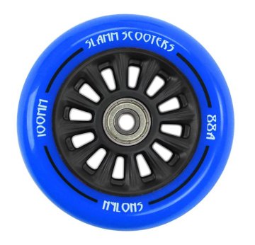 Slamm 100mm najlonsko jedro kolesa za skuter | Modra