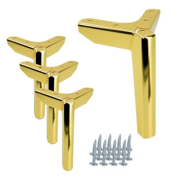 BB Komplet 4 pohištvenih nog Anchor Loft zlate barve, višina 15 cm